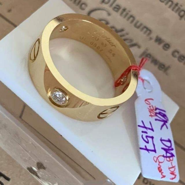 18k Japan Gold Cartier Diamond Ring 