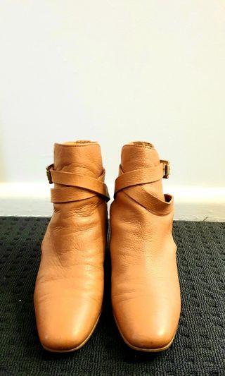 Womens Leather Ankle Boots