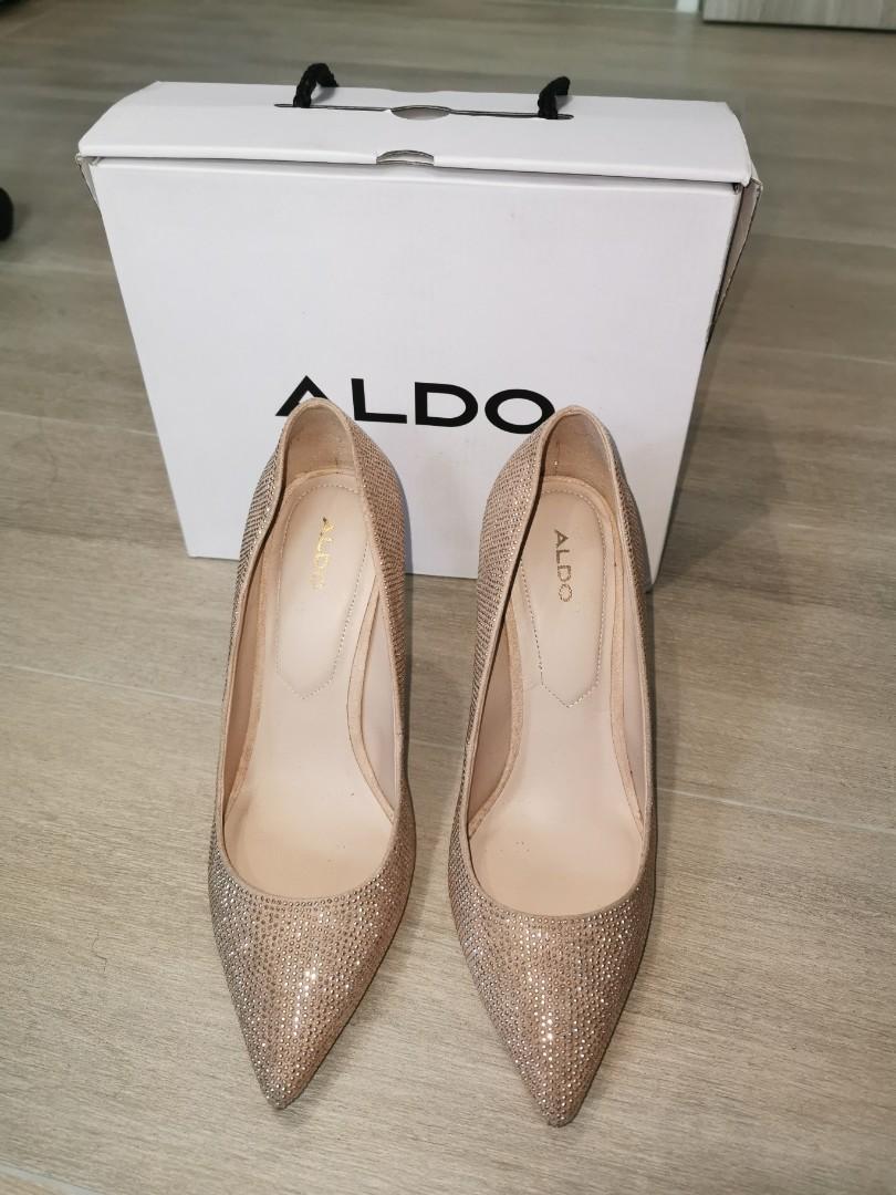 nude heels shiny