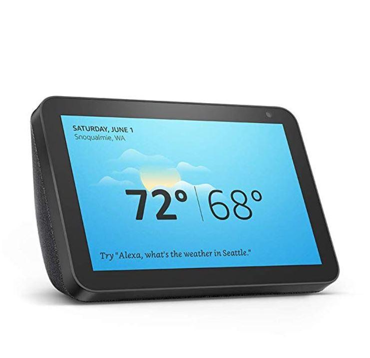 Amazon NEW Echo Show 8 - Charcoal (Category: Entertainment Systems & Smart Home Devices) located in Marikina City. Submitted by sbrfsmartgadgets (Listing ID 278936135, Image 2). Description: - Alexa can show you more - With an 8" HD screen and stereo sound, Alexa can help manage your day at a glance. Be entertained - Ask Alexa to show you movie trailers, TV shows, movies, or the news. Or listen to radio stations, podcasts, and audiobooks. - Conne