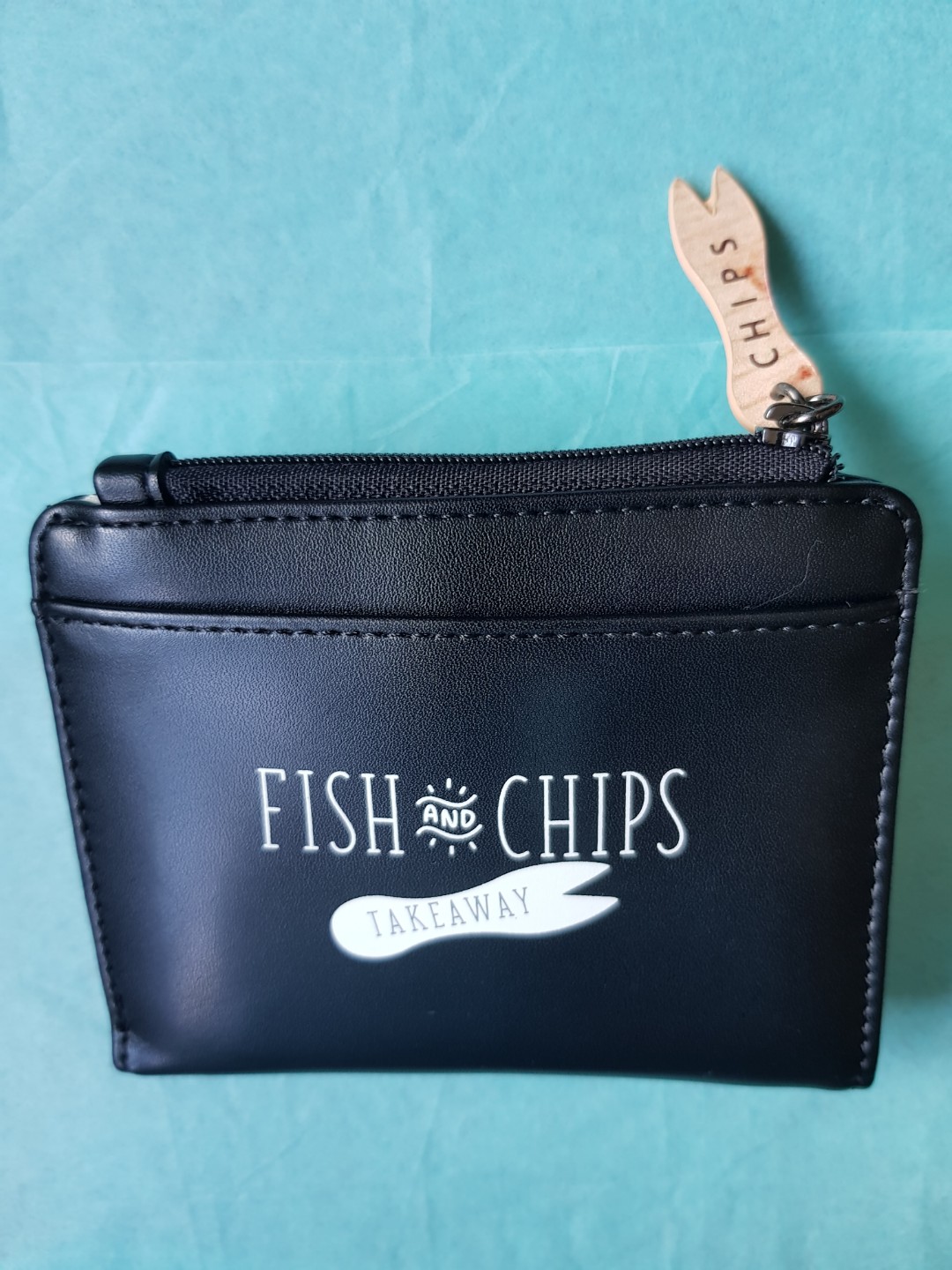 VENDULA Fish Chips Vegan Leather Small Folded Wallet