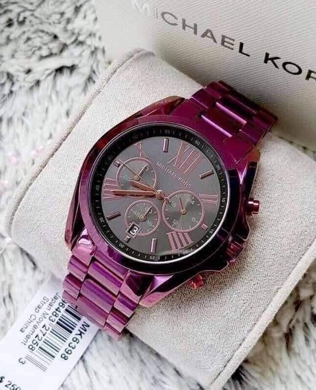 Mk shop plum watch