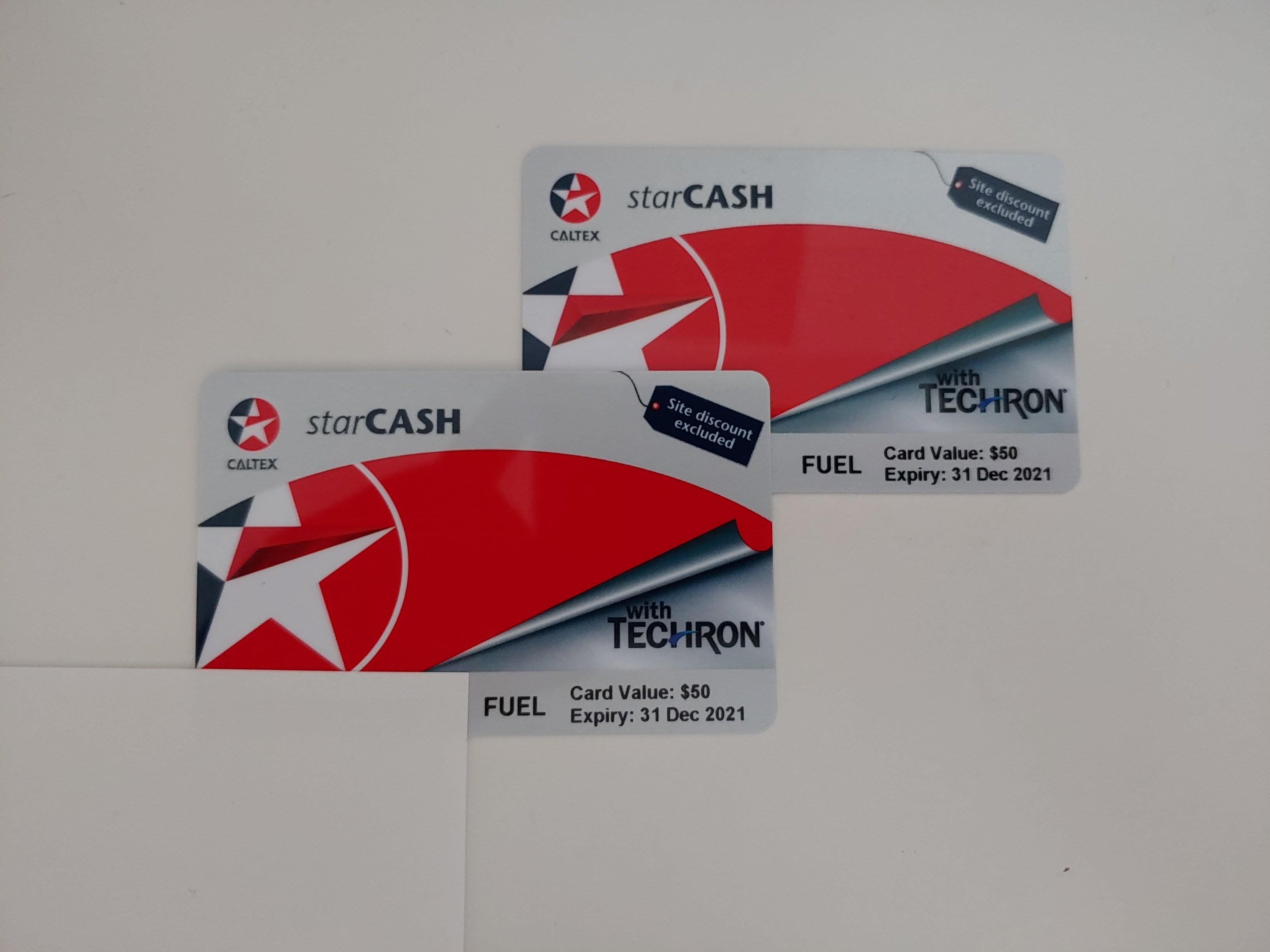 Caltex StarCash $50x2, Tickets & Vouchers, Vouchers on Carousell