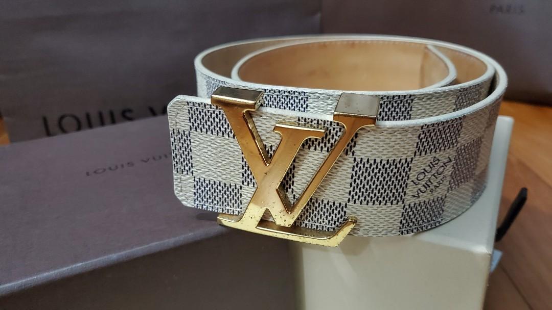 LOUIS VUITTON Damier Azur Belt Women s Fashion Watches Accessories Belts on Carousell