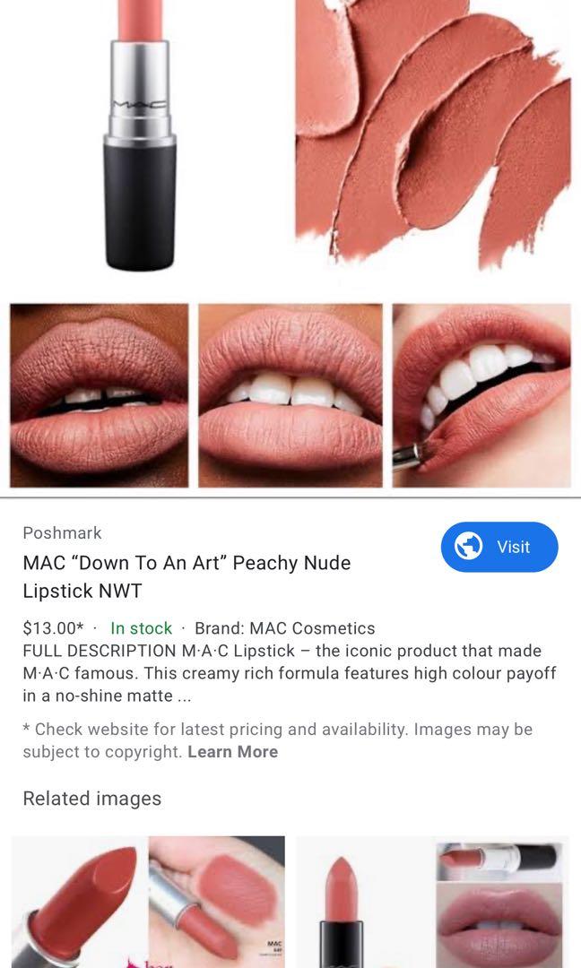 Mac Matte Lipstick Down To An Art Beauty Personal Care Face Makeup On Carousell