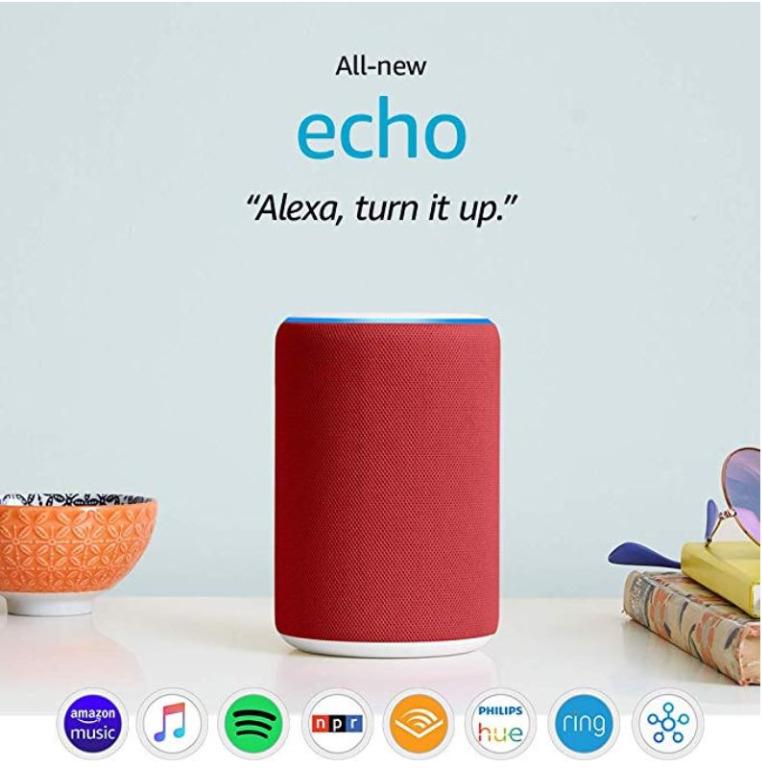 Echo (2nd Generation) - Smart speaker with Alexa, (RED) edition