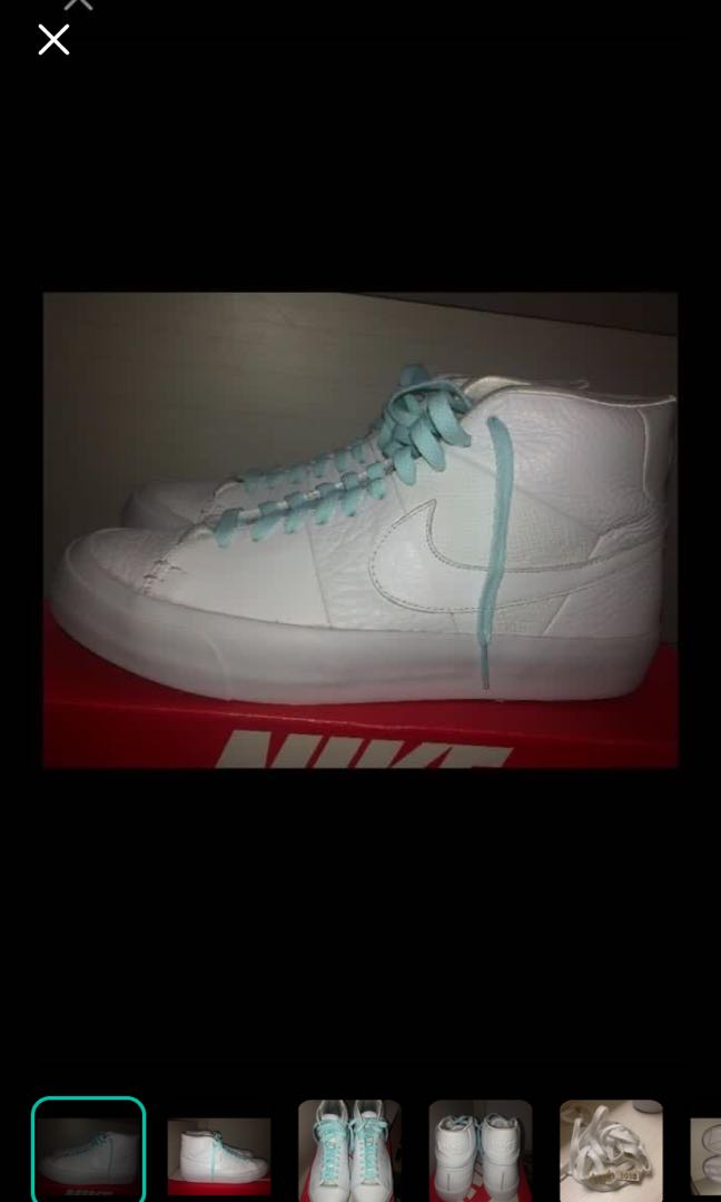 nike blazer royal qs triple white