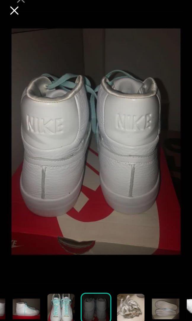 nike blazer royal qs triple white