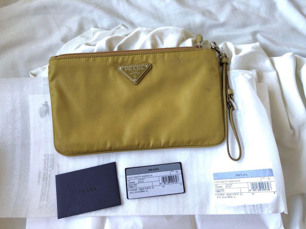 Prada nylon wristlet bag, Luxury, Bags & Wallets on Carousell
