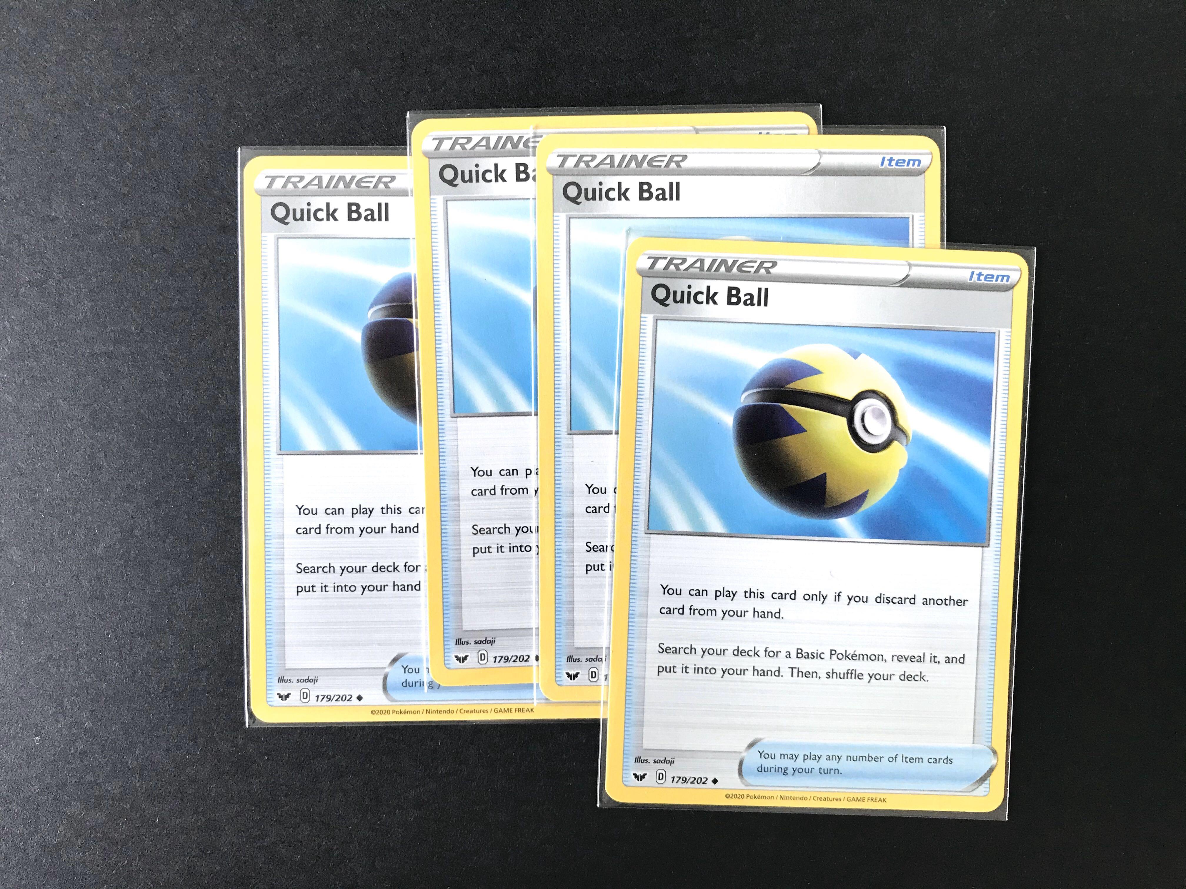 Pokemon: 1x Quick Ball Uncommon Reverse Holo 179//202 NM Sword /& Shield B
