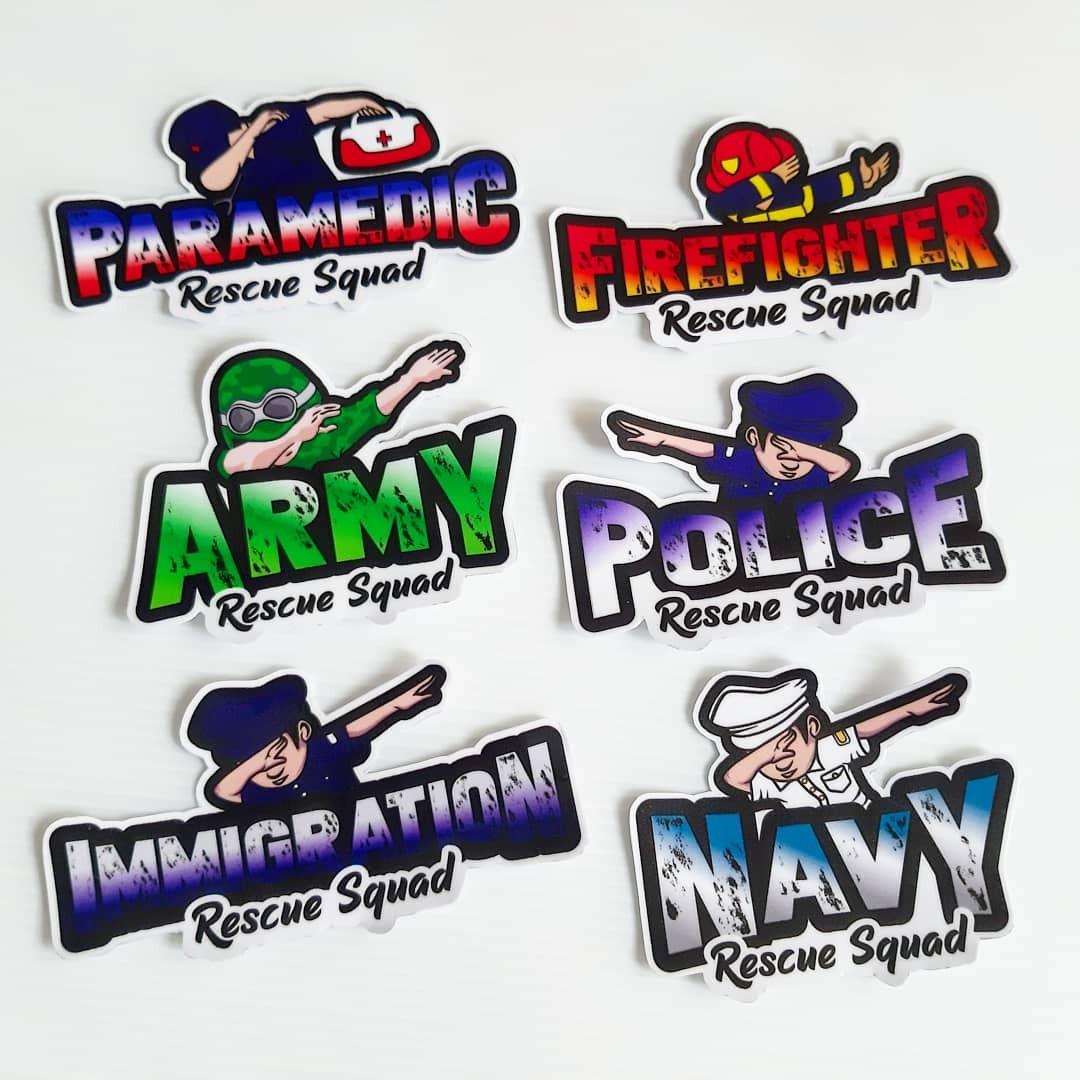 RESCUE SQUAD vinyl stickers, Motorcycles, Motorcycle Accessories on ...