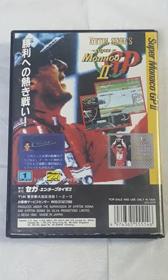 Sega Mega Drive Ayrton Senna's Super Monaco GP II, Video Gaming, Video