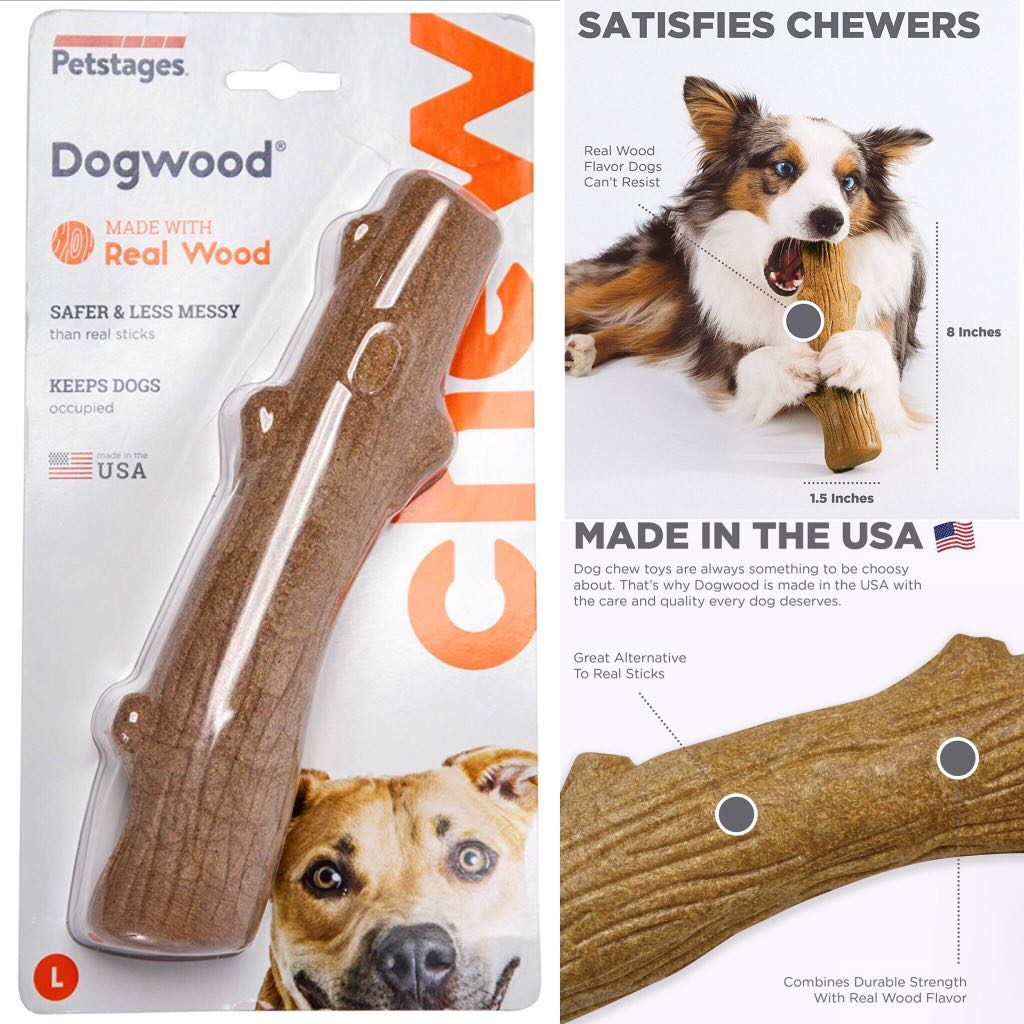 petstages dogwood stick dog chew toy large
