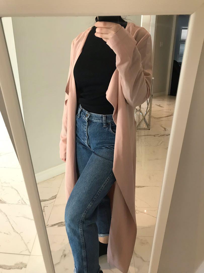 Pink waterfall clearance coat