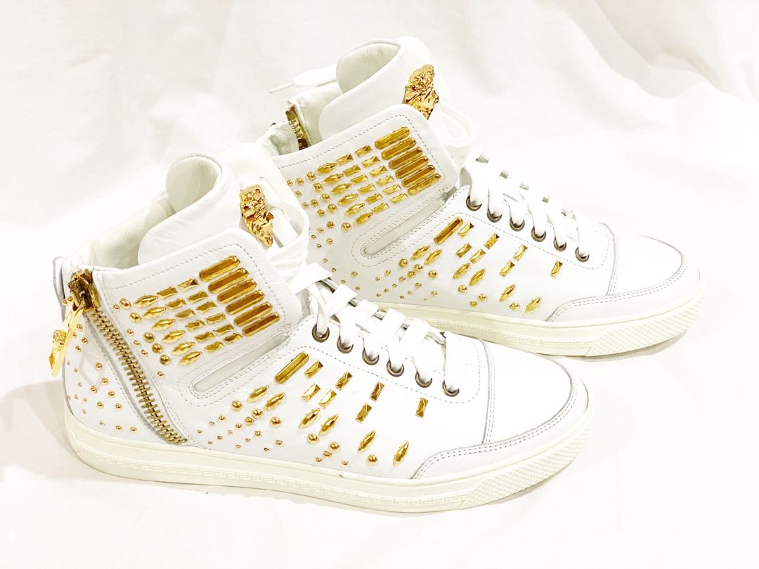 Versace Men s High Cut Sneakers Sz 40 Men s Fashion Footwear