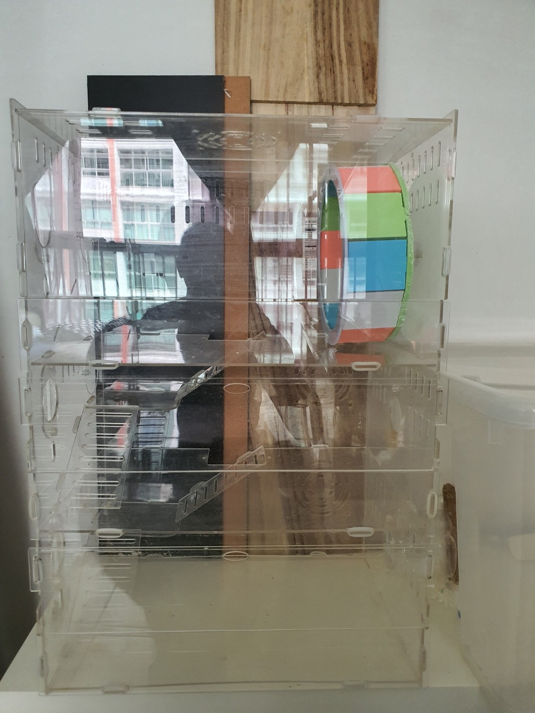 Acrylic Hamster Cage 3 floors with DIY samla bin