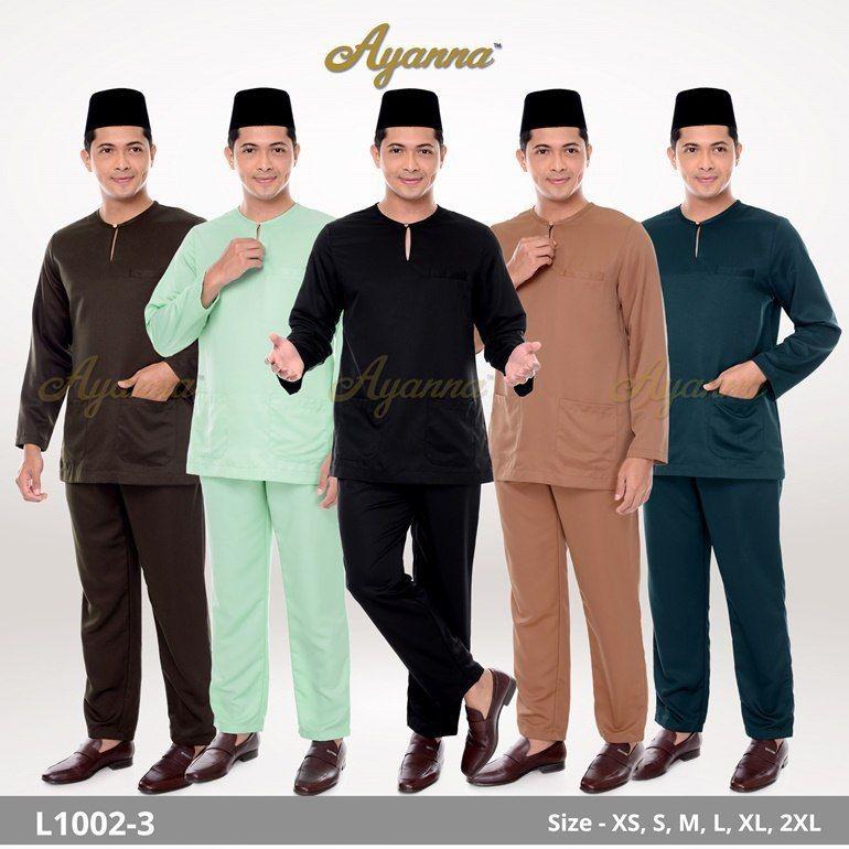 Baju Melayu Teluk Belanga With Black Pants