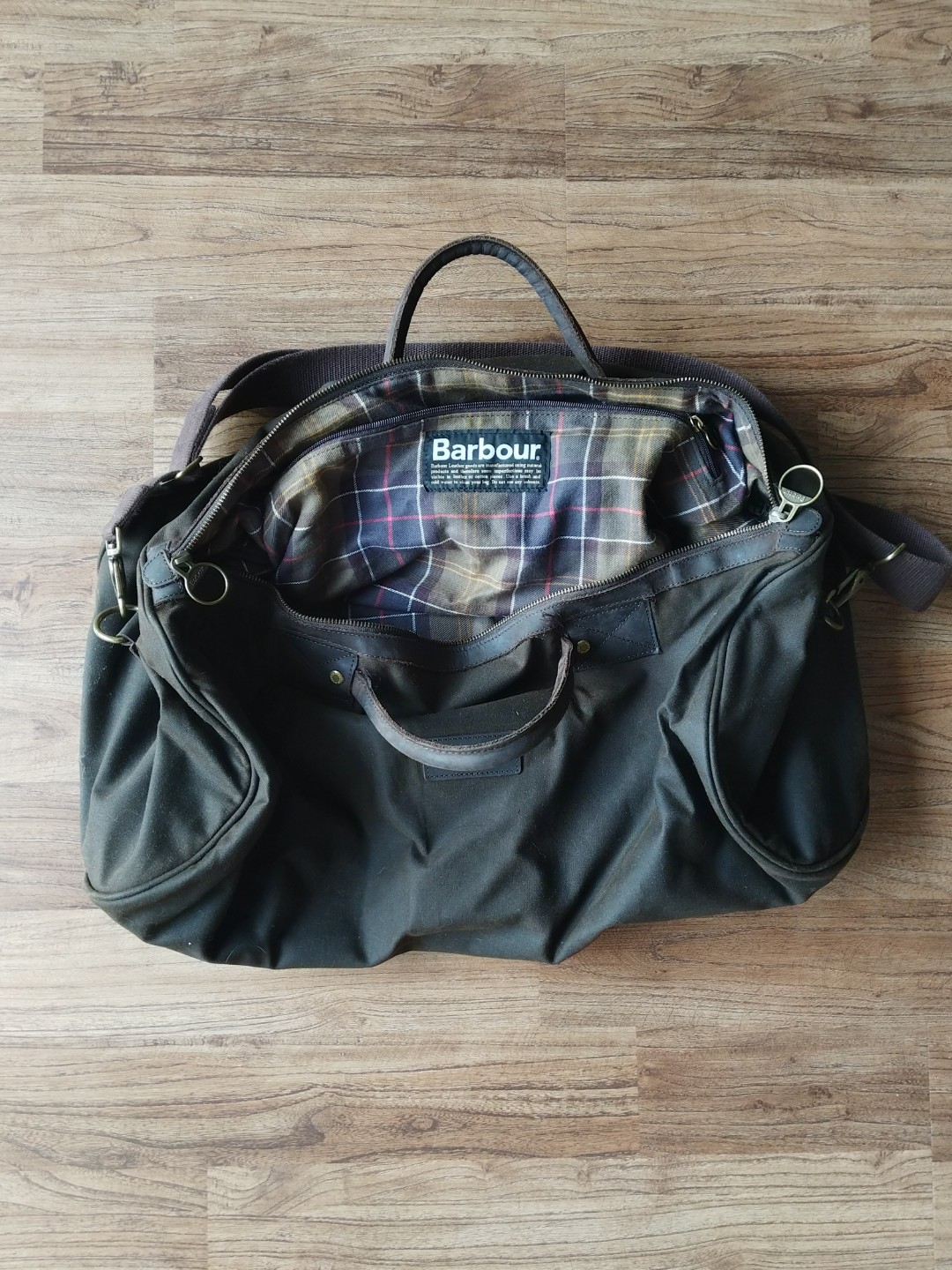 Barbour Wax Canvas Holdall Weekender Bag