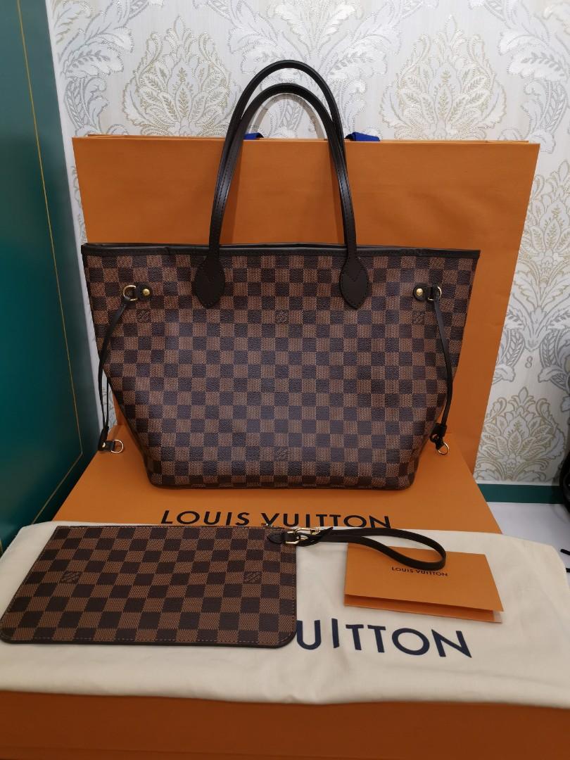 LOUIS VUITTON NEVERFULL MM Damier Ebene Tote bag No.1350