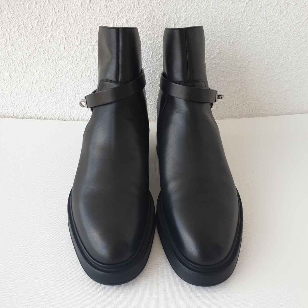 Brand New Hermes Mens Veo Ankle Kelly boots in black. phw size 42.5 ...
