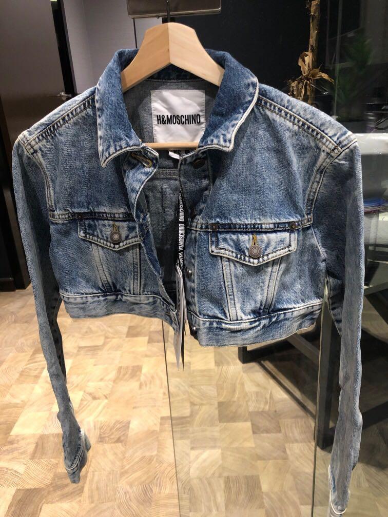 Brand new H M X Moschino denim jacket Limited edition Women s Fashion Coats Jackets and Outerwear on Carousell