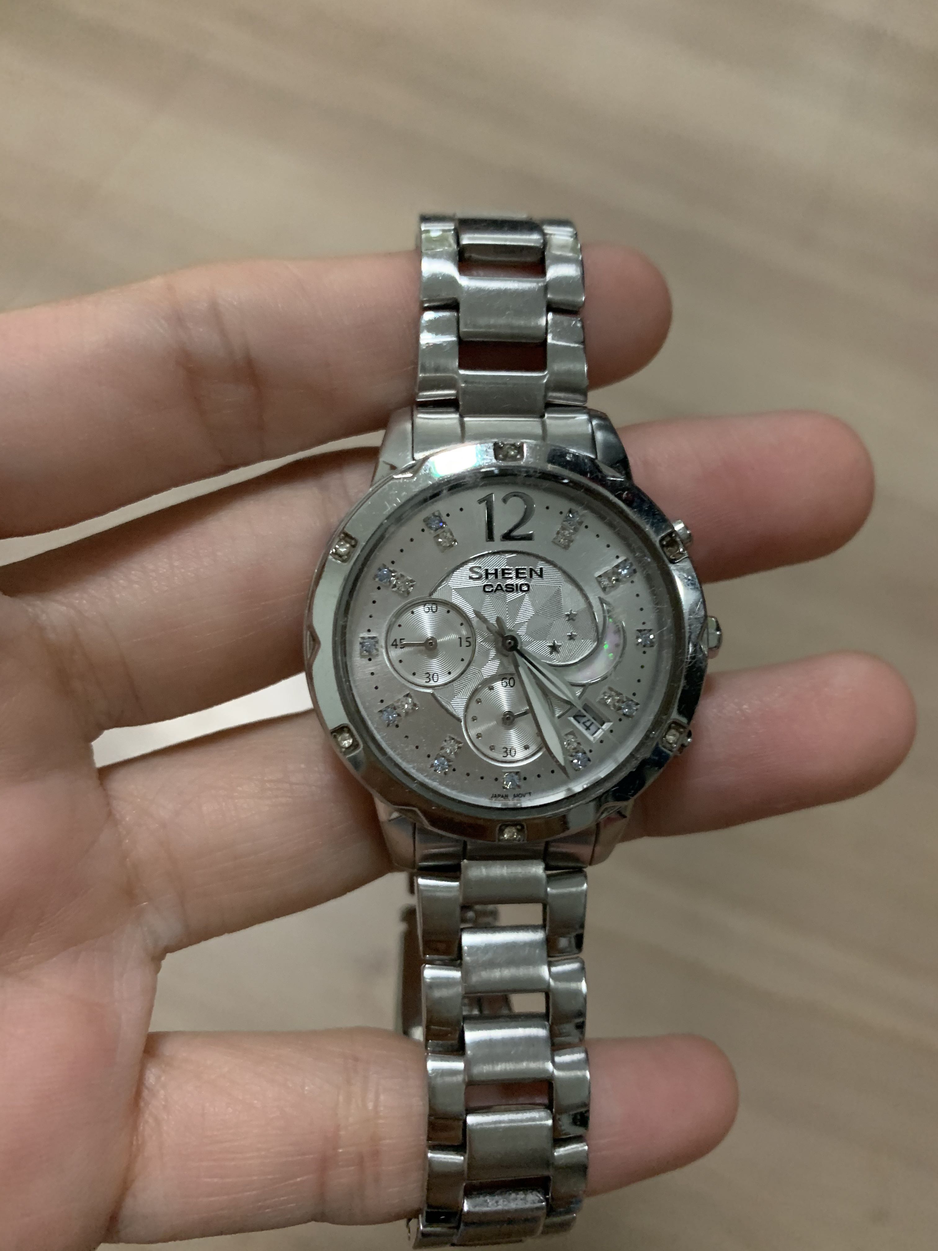 Casio sheen silver watch sale