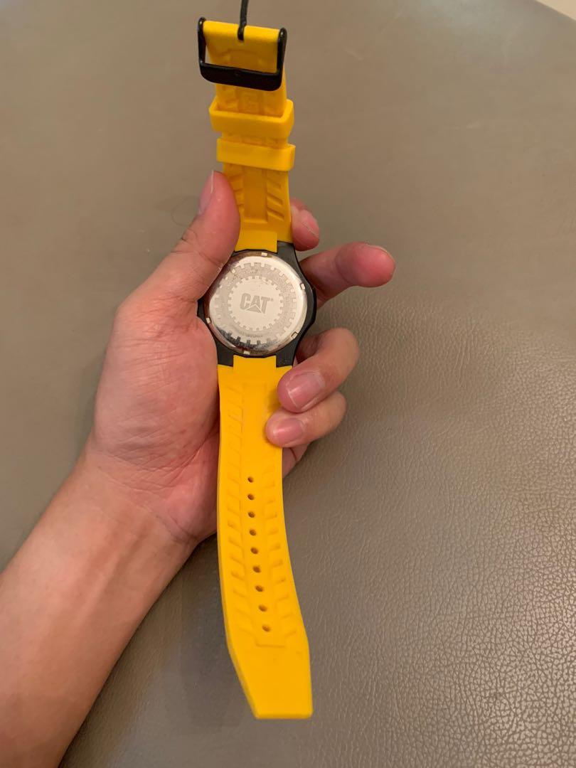 Caterpillar CAT Watch with trademark yellow rubber band