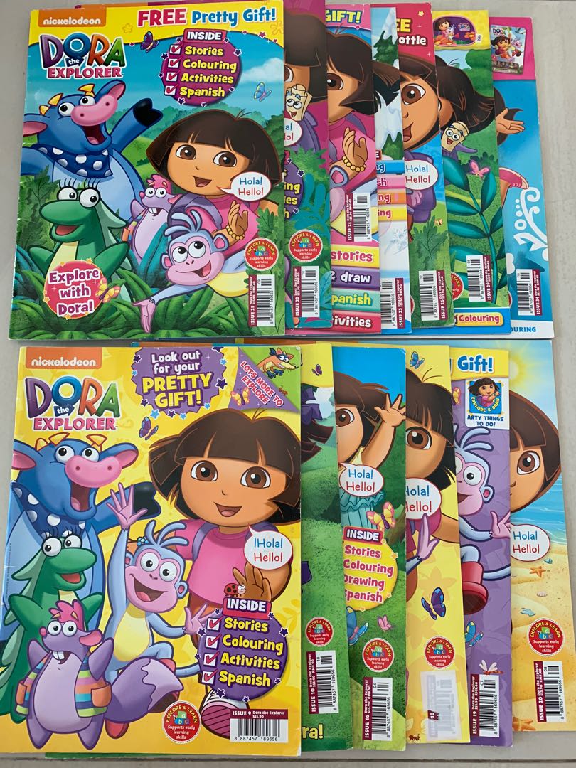 Dora The Explorer Magazines (Set of 13), Hobbies & Toys, Books ...