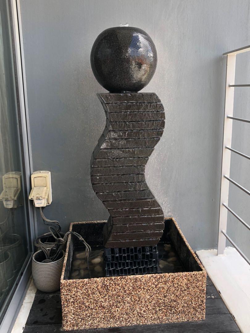 Feng Shui Water Fountain with lights, Furniture & Home Living, Home