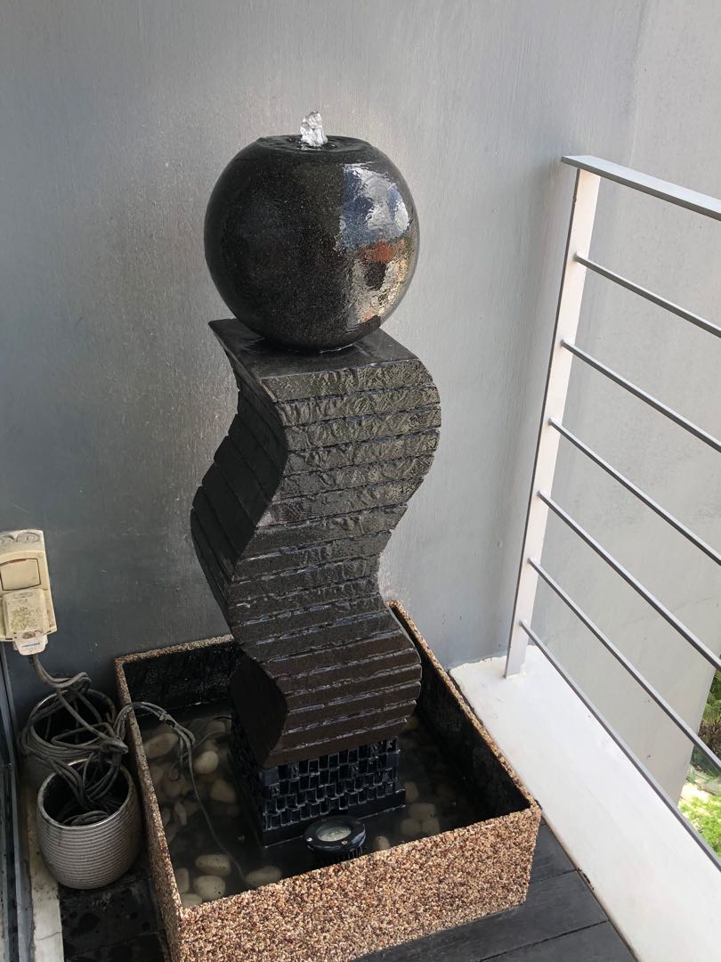 Feng Shui Water Fountain with lights, Furniture & Home Living, Home