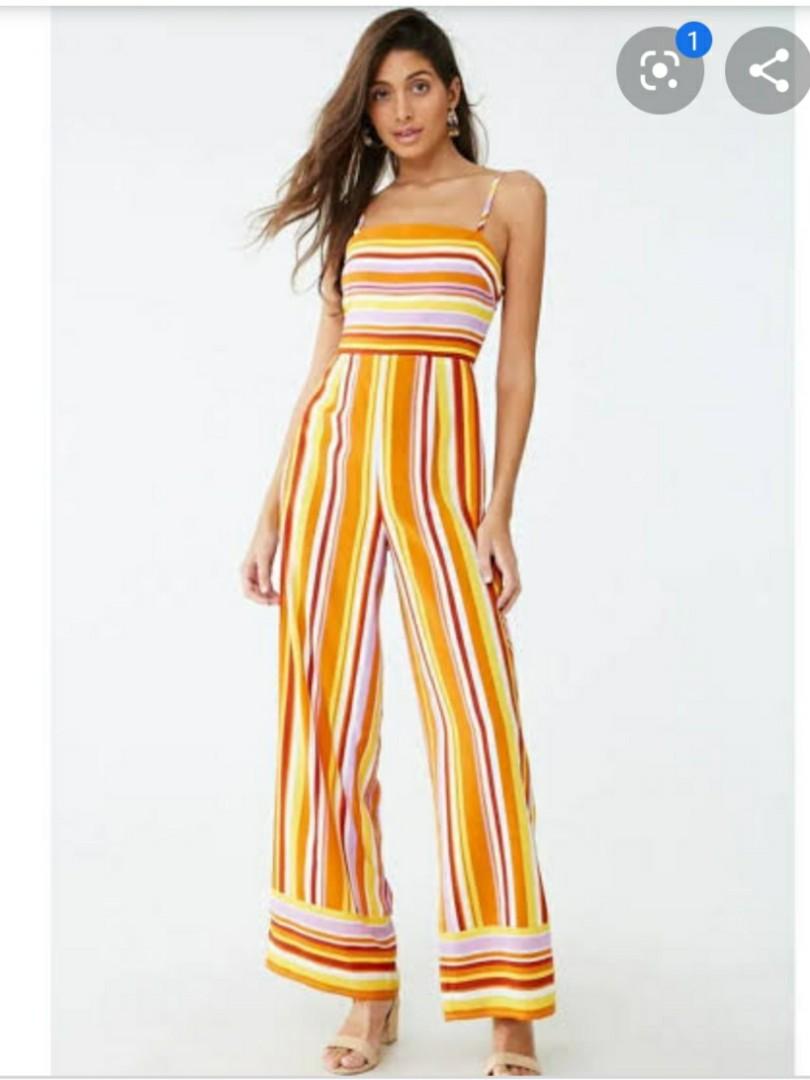 forever 21 orange romper