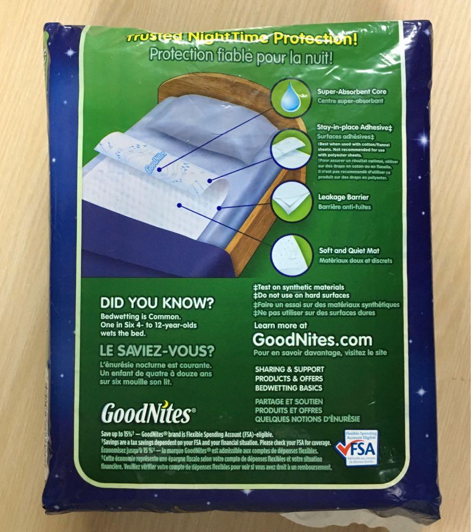GoodNites Disposable Bed Mats for Bedwetting, Health & Nutrition