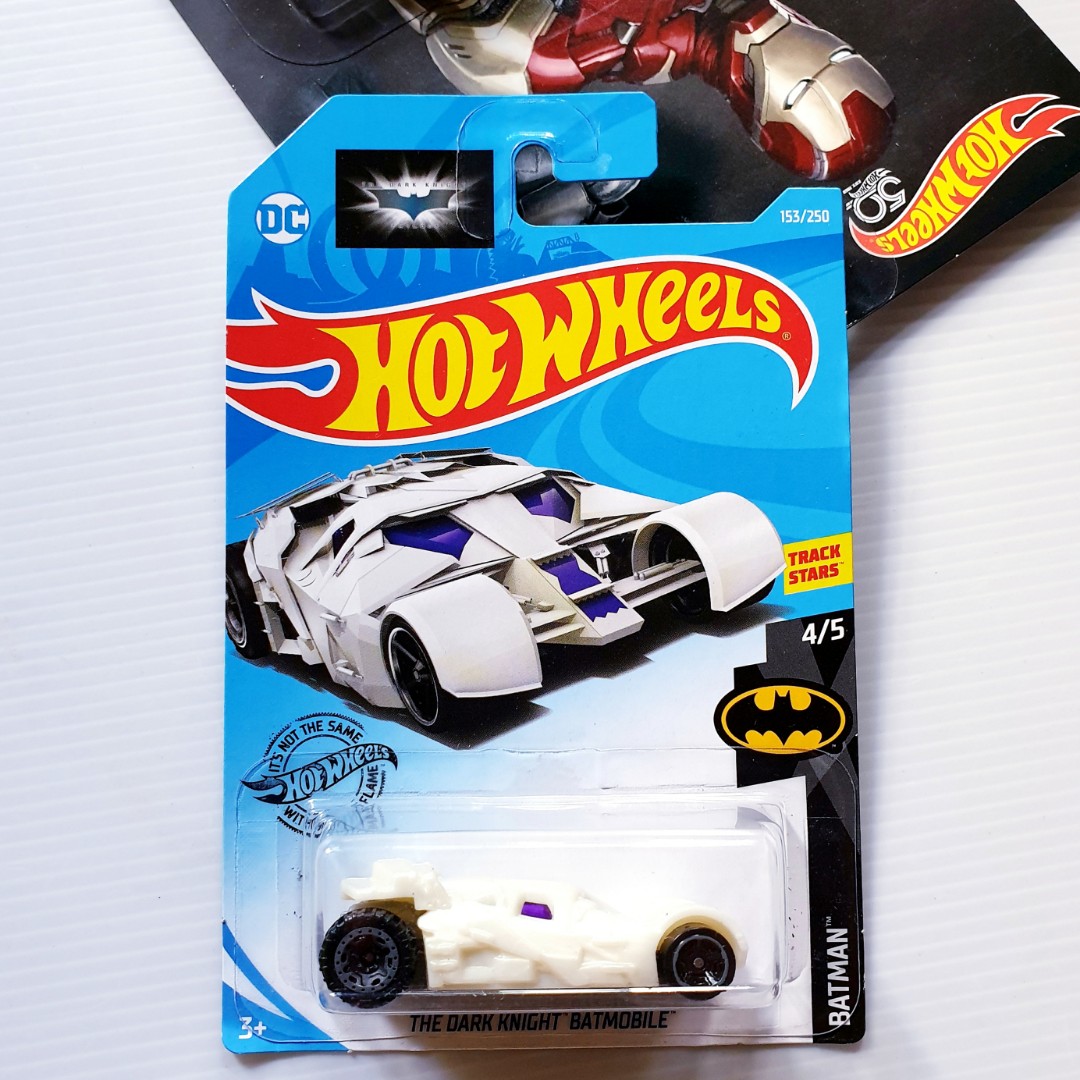 Hot wheels the dark knight batmobile white best sale