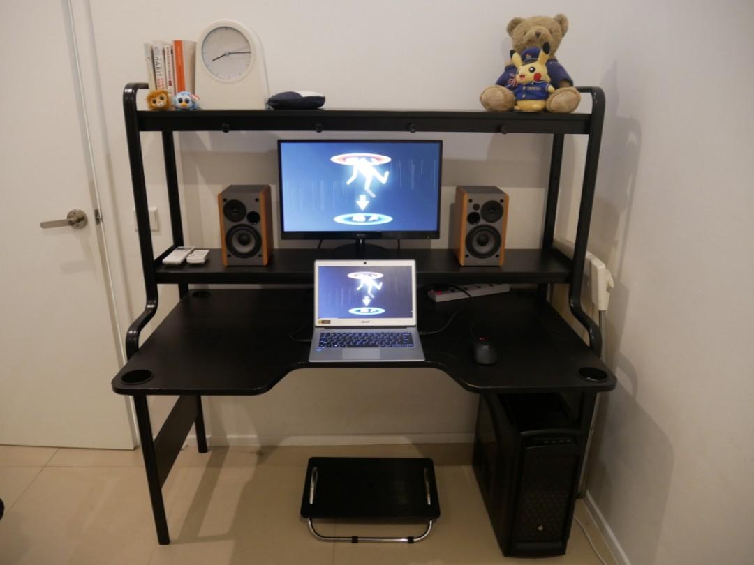 IKEA Fredde Desk and Footrest, Furniture & Home Living, Furniture