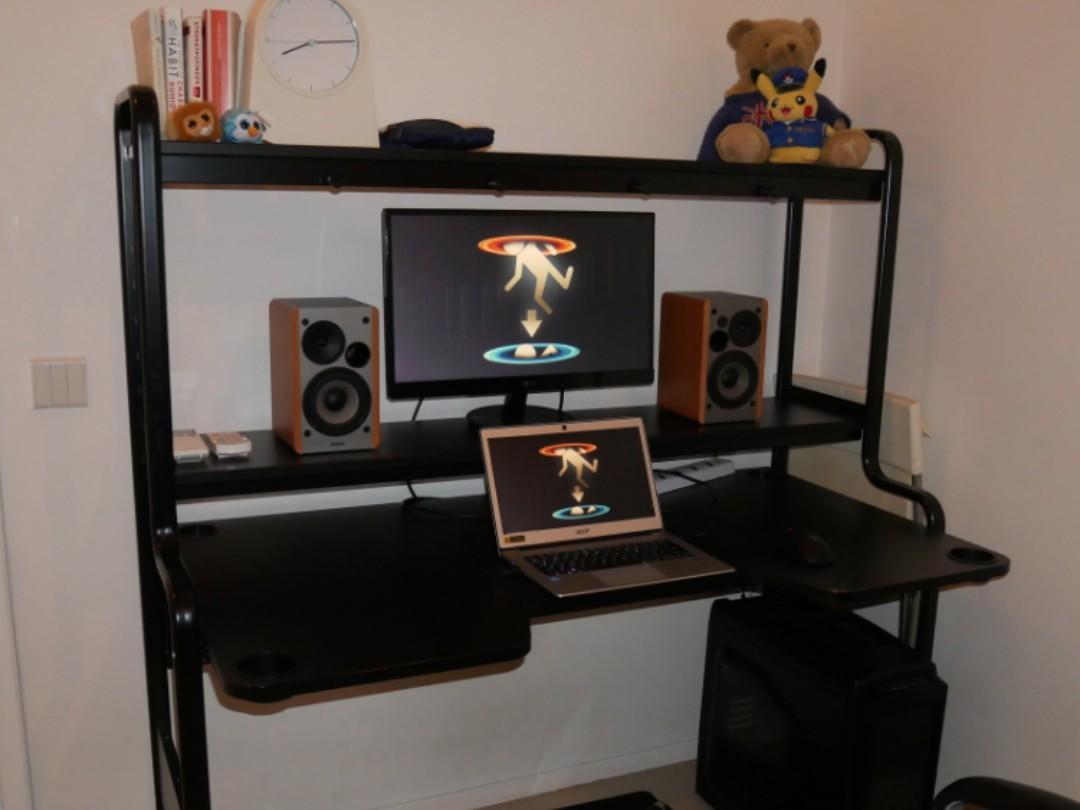 IKEA Fredde Desk and Footrest, Furniture & Home Living, Furniture