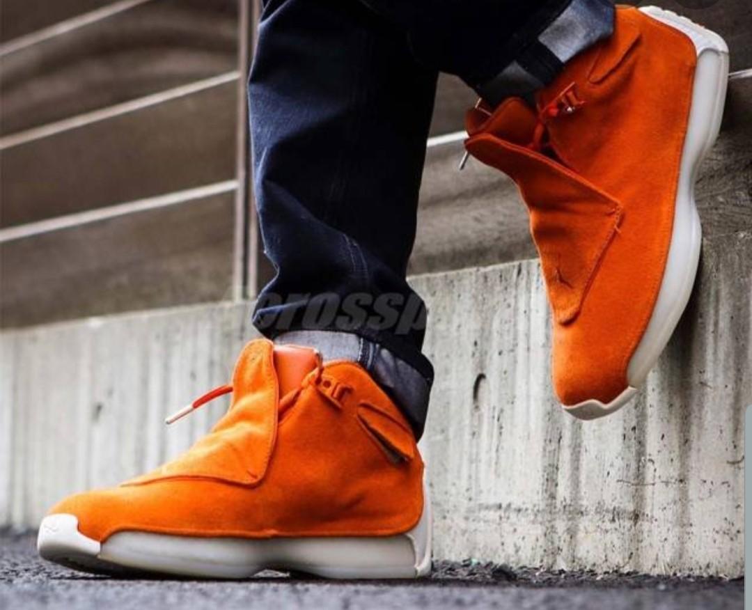 Retro 18 best sale orange suede