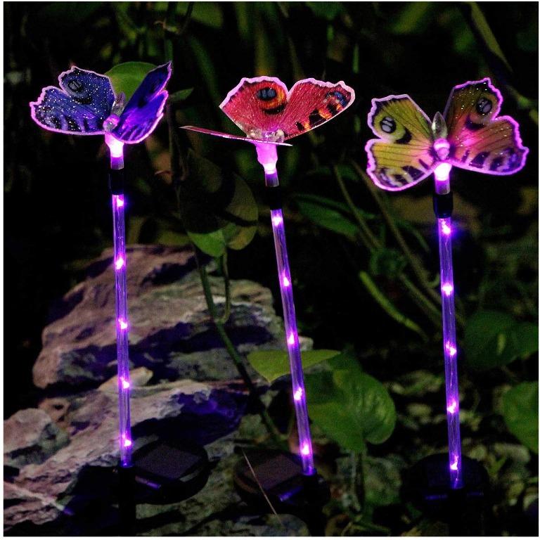 K1315 Bornran Butterfly Solar Garden Lights Outdoor 3 Pack Led Butterfly Solar Lights Garden Decorations Outdoor Solar Lawn Lights For Yard And Garden Patio 3 Butterfly Purple Lighted Stake Electronics Others On Carousell