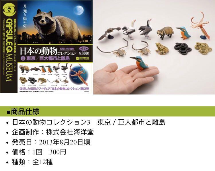 KAIYODO 海洋堂日本の動物コレクション3 東京／巨大都市と離島Capsule 
