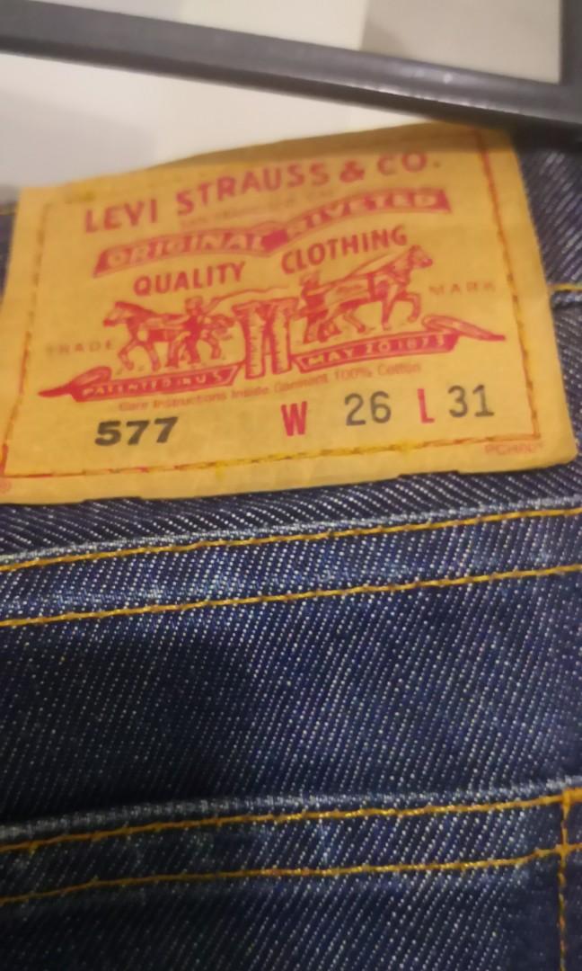 Levis jeans code 577 (Category: Jeans & Leggings) located in Kuala Lumpur. Submitted by na__a (Listing ID 279190680, Image 1). Description: Original Levis 577 W 26 L 31 Standard size for levis jeans.