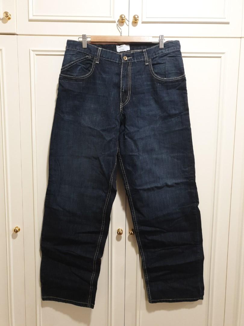 silver baggy jeans