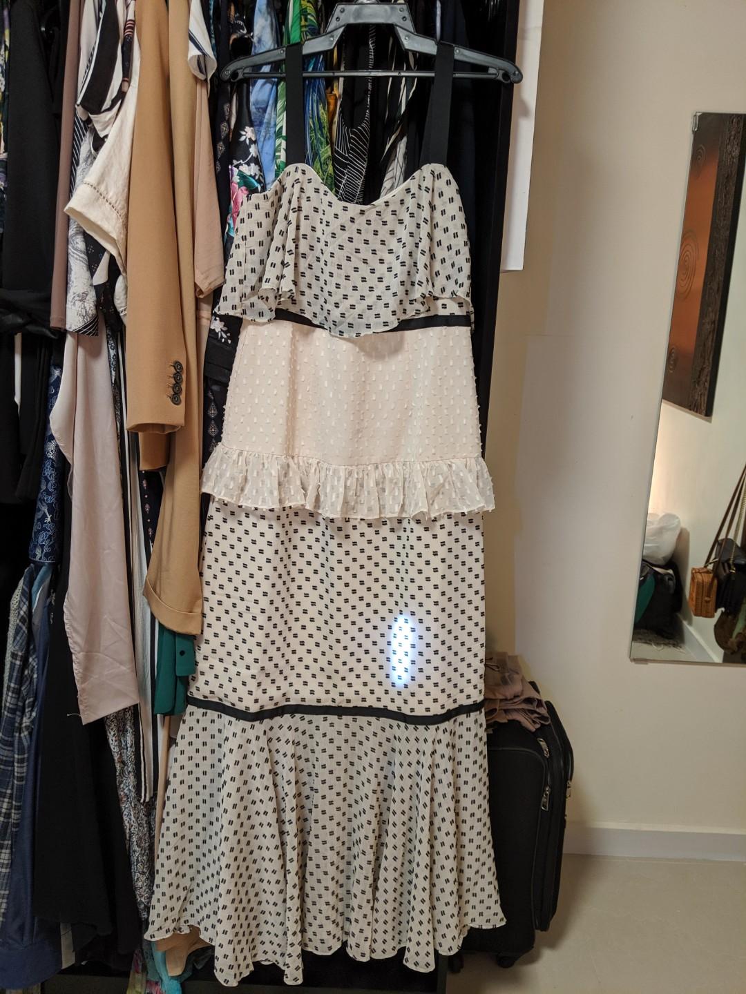 Aurora layered cheap ruffle dress