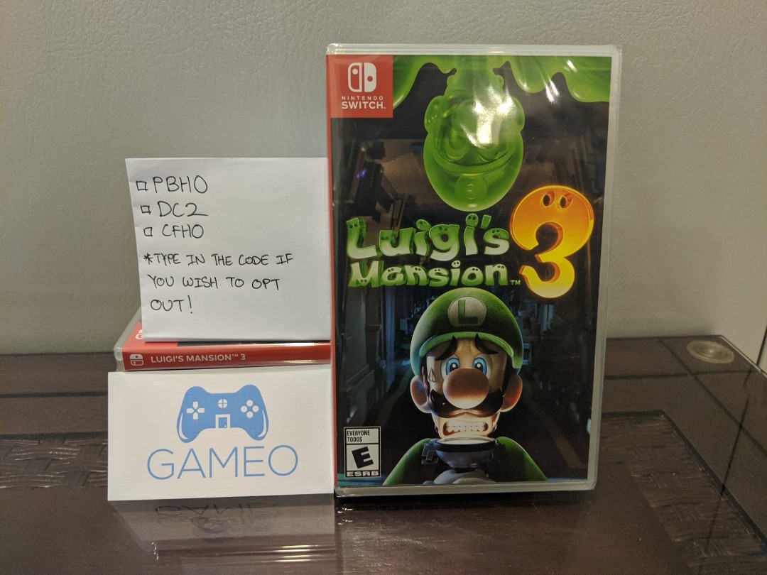 Luigi's mansion 3 discount code hotsell