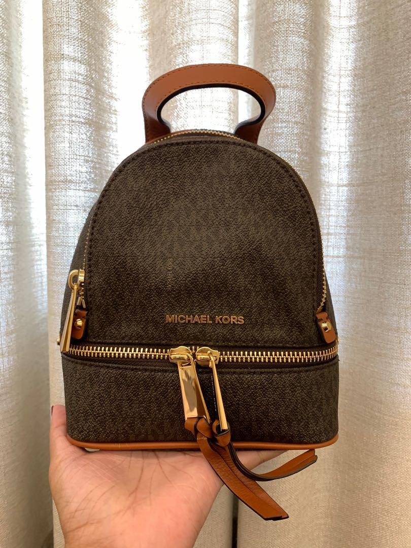 Michael Kors Rhea Mini Backpack, Luxury, Bags & Wallets on Carousell