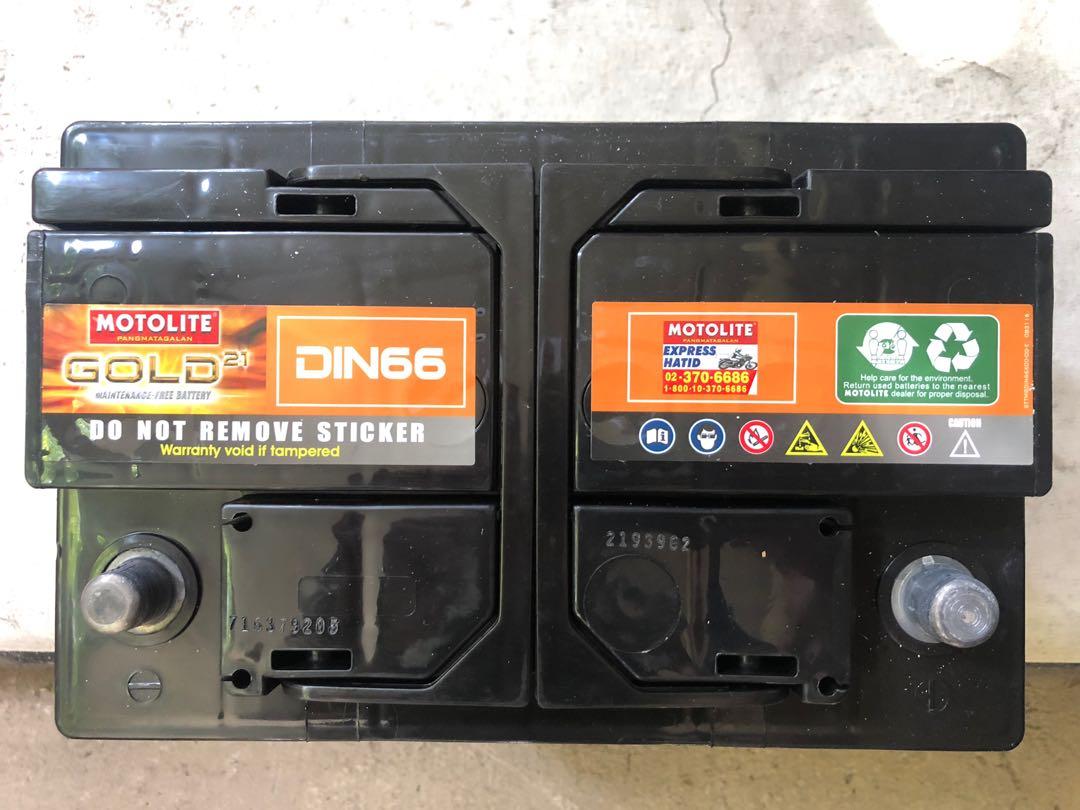 Motolite Gold Battery DIN66, Car Parts & Accessories, Other Automotive