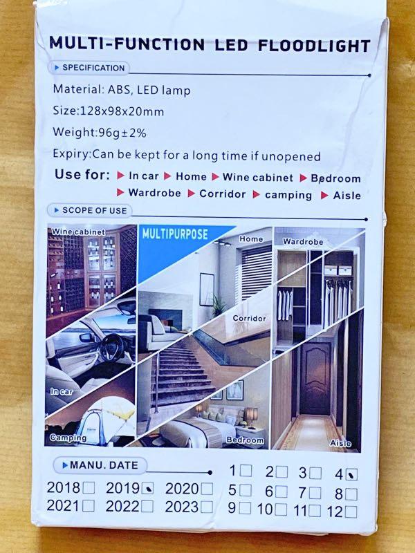 Multi-Function LED Floodlight, Furniture & Home Living, Lighting & Fans ...