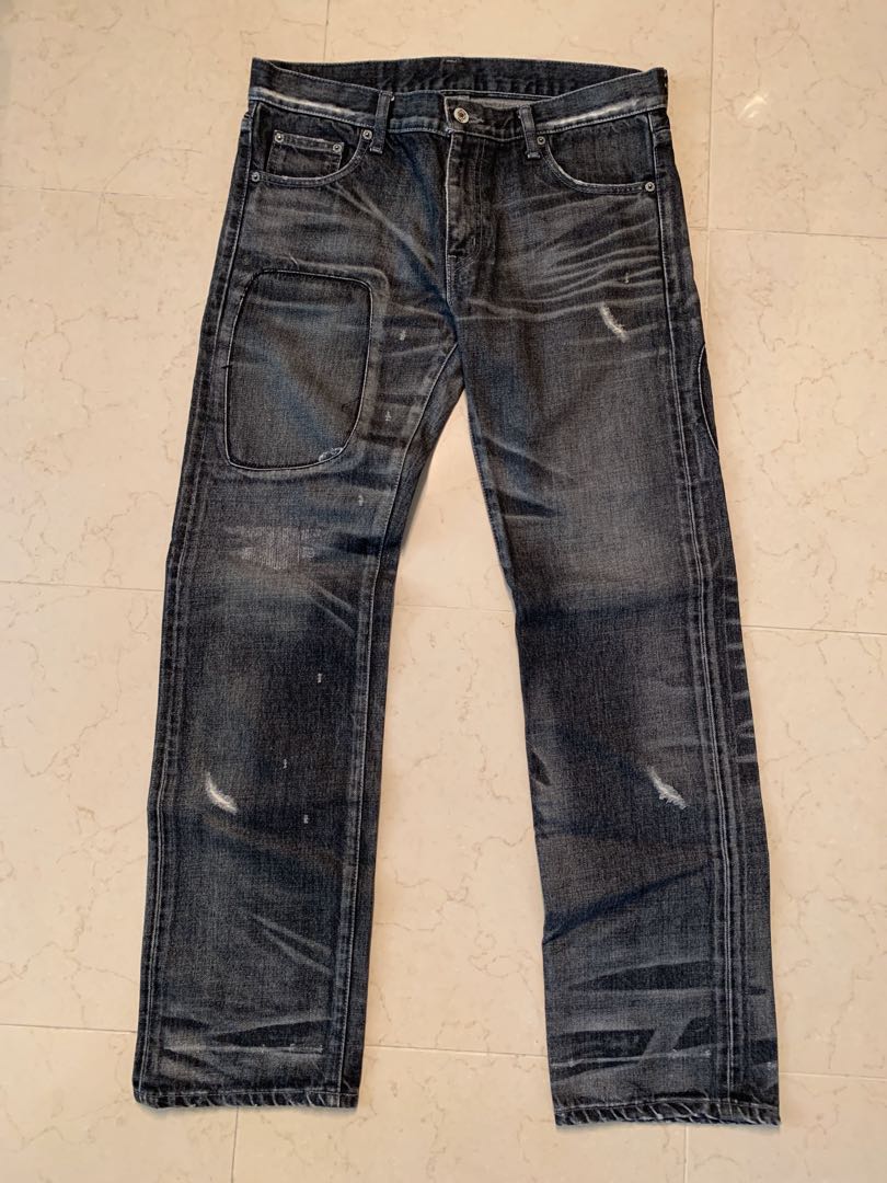 Neighborhood x fragment savage black denim narrow M 32
