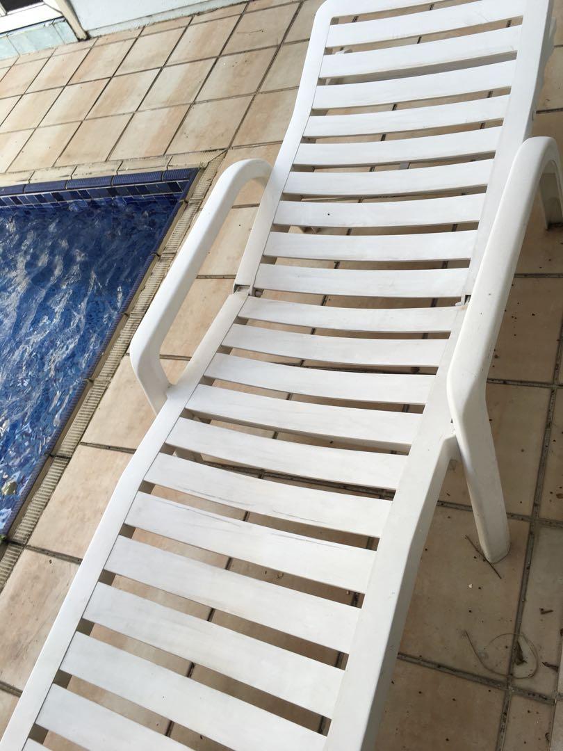 in pool lounge chairs on Pool Lounge Chairs Pick Up Before July 25 Furniture Home Decor Others On Carousell
