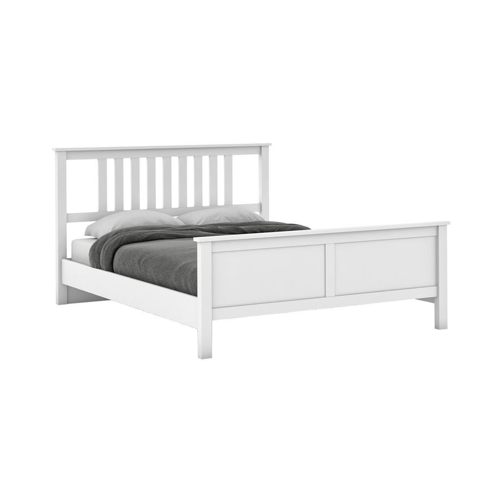 Queen white wood bed frame, Furniture & Home Living, Furniture, Bed