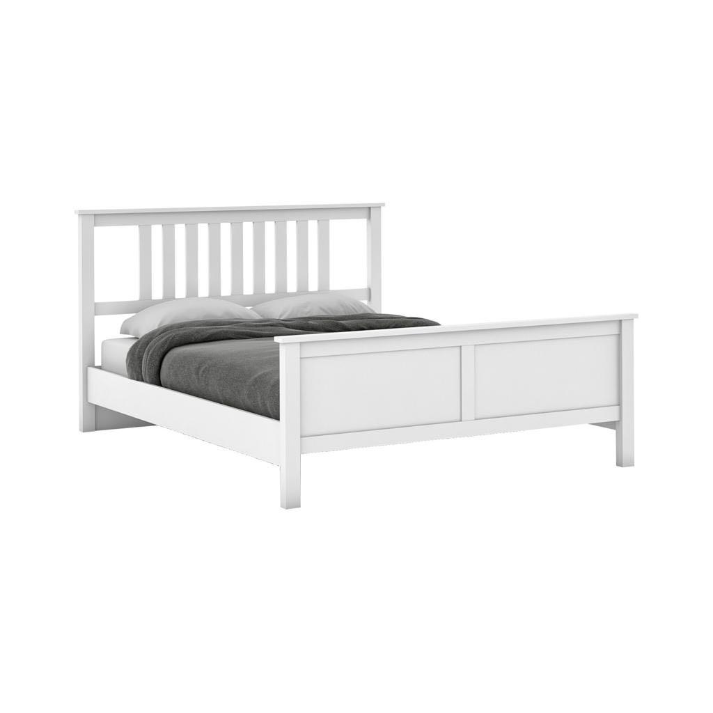 Queen white wood bed frame, Furniture & Home Living, Furniture, Bed Frames & Mattresses on Carousell