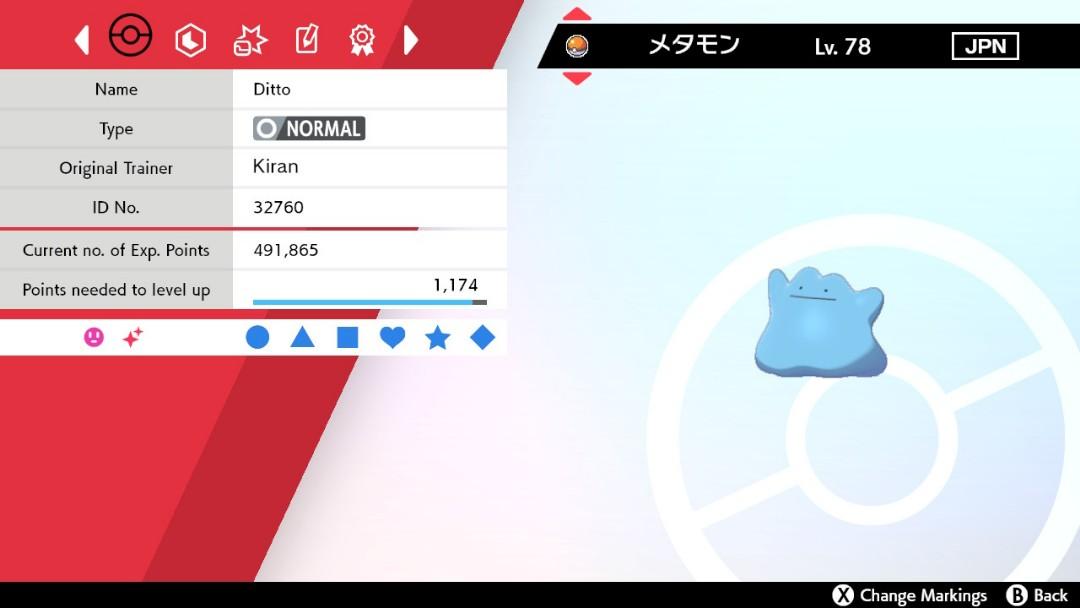 Shiny 6iv Ditto Pokemon Sword Shield Toys Games Video Gaming In Game Products On Carousell